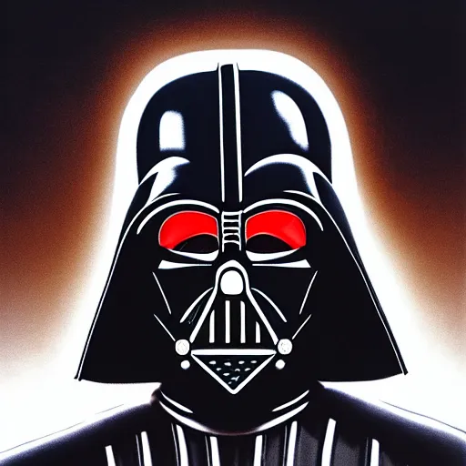 Prompt: Darth Vader licking his lips