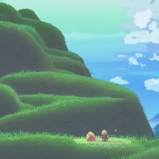 Image similar to landscape of the eternal rest, in the style of studio ghibli, award - winning, 4 k