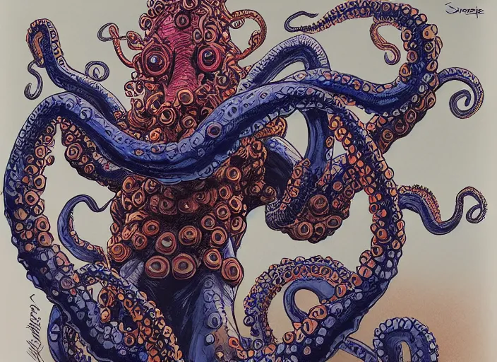 Image similar to a highly detailed [ octopus ] portrait of stephen strange, james gurney, james jean