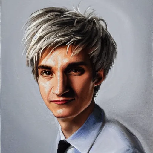 Prompt: Portrait of xQc , oil painting