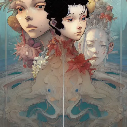 Image similar to prompt : renaissance portrait soft light painted by james jean and katsuhiro otomo and erik jones, inspired by evangeleon anime, smooth face feature, intricate oil painting, high detail illustration, sharp high detail, manga and anime 1 9 9 0