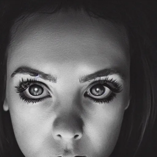 Image similar to big eyes shouting woman photo dramatic lighting