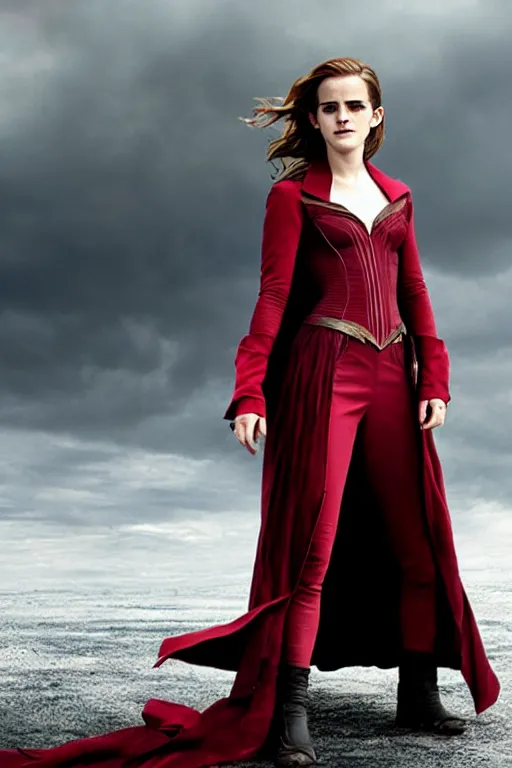 Image similar to Still of Emma Watson as Scarlett Witch