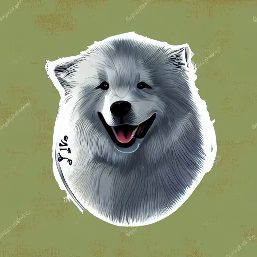 Image similar to samoyed graphic on t - shirt