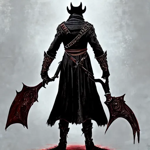 Prompt: bloodborne character concept art