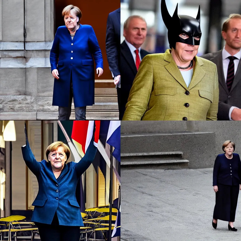 Prompt: angela merkel as batman