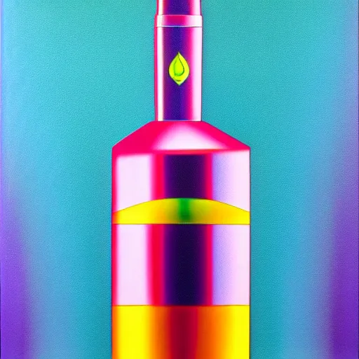 Image similar to vodka bottle by shusei nagaoka, kaws, david rudnick, airbrush on canvas, pastell colours, cell shaded, 8 k