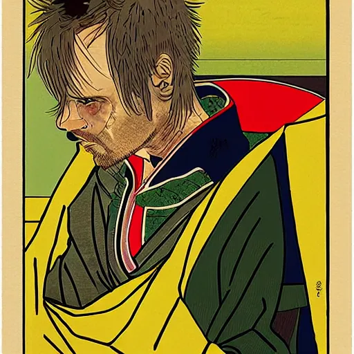 Prompt: Jesse Pinkman Ukiyo-e highly detailed