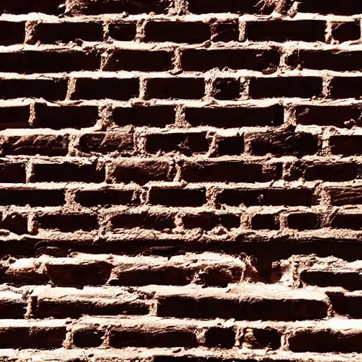 Prompt: an albedo texture of brick wall, flat lighting, top - down photograph