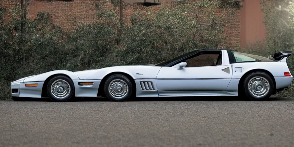 Prompt: “C8 corvette if it were made in the 1980s highly detailed, 4K”