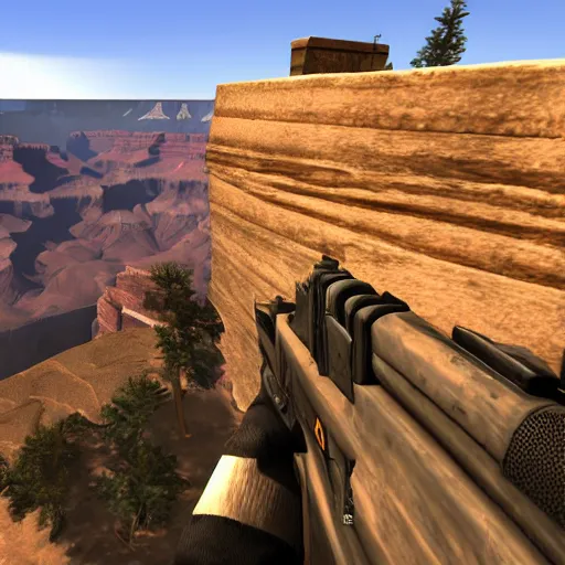 Image similar to grand canyon in counterstrike : global offensive, in - game screenshot