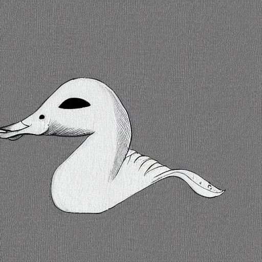 Prompt: goose mask sketch information