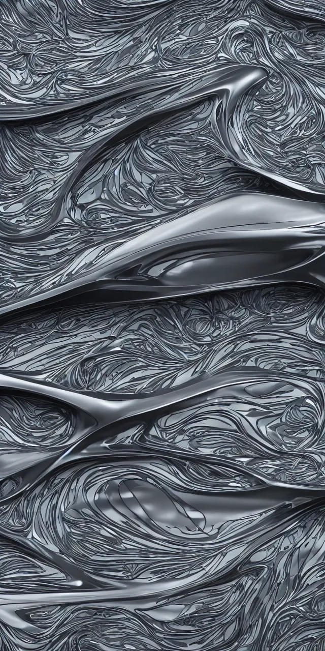 Image similar to A seamless pattern of sci-fi organic zaha hadid car ash thorp car khyzyl saleem organic car Daniel Simon design in the blade runner 2049 film keyshot product render cloudy plastic ceramic material shiny gloss water reflections, seamless pattern, Octane render in Maya and houdini, vray, large motifs, ultra high detail ultra realism, unreal engine, 4k in plastic dark tilt shift