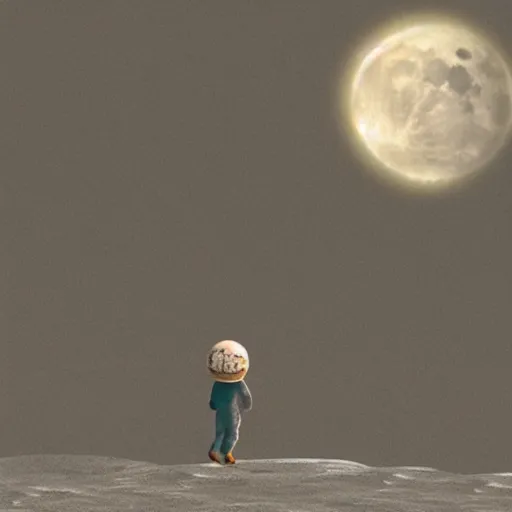 Image similar to a visitor on a moon