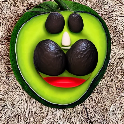 Image similar to gary busey as an avocado. highly detailed. hyper real photo. 4 k.