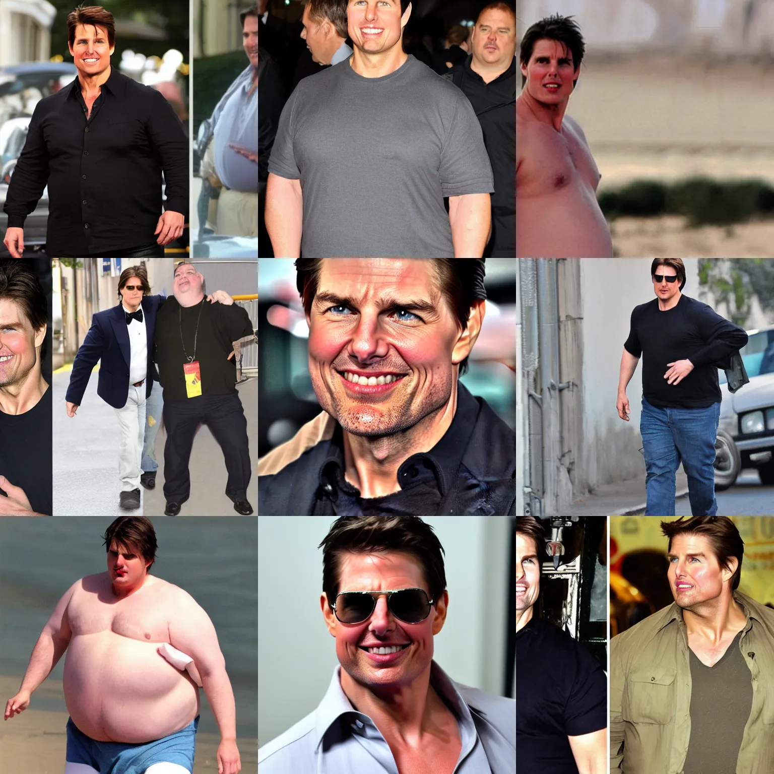 Prompt: obese Tom cruise