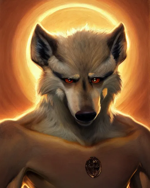 Prompt: painting of anthromorphic male dogman wolfman in starfleet uniform, star trek, zootopia, fursona, furaffinity, 4 k, deviantart, furry art, very expressive detailed face, gaston bussiere, craig mullins, jc leyendecker, gustav klimt, artgerm, greg rutkowski, alphonse mucha