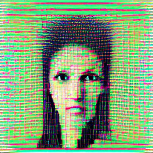 Prompt: portrait of a woman inspired by data - driven art, generative, self - confidence, electrons, coding