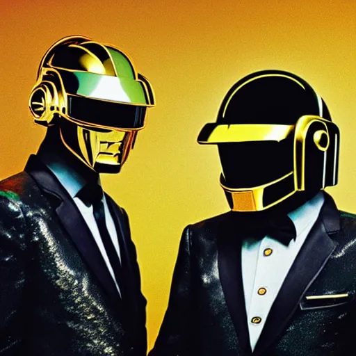 Prompt: Daft Punk as painted by Michaelangelo