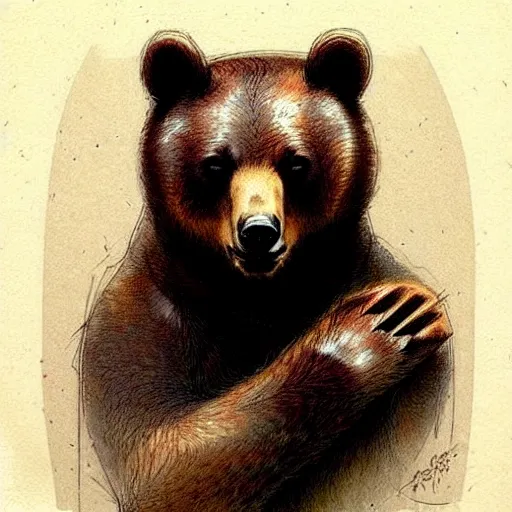 Prompt: ((((( geometric bear face . muted colors.))))) by Jean-Baptiste Monge !!!!!!!!!!!!!!!!!!!!!!!!!!!