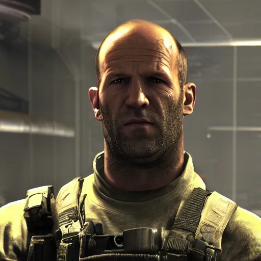 Prompt: Jason Statham in call of duty 4K detail