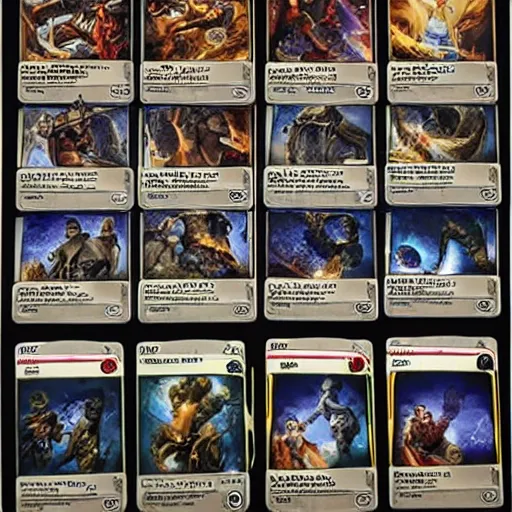 Prompt: trading card game deck with infinite power