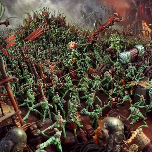 Image similar to Photo of a million Skaven worshipping a piece of warpstone