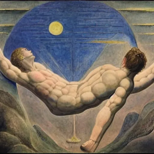 Prompt: real life version of the painting jacob's dream by william blake, live action filmed by wes anderson