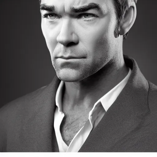 Prompt: antony starr with slicked blonde hair mugshot, 8 k