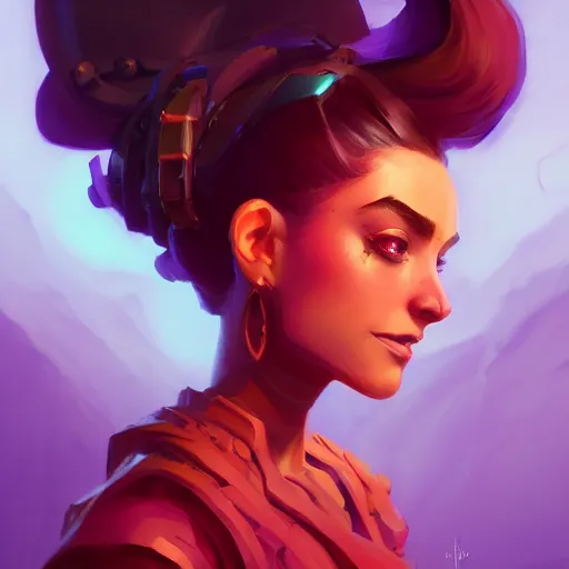 Image similar to profile portrait, maya ali mage, gloomhaven, dynamic lighting, gaudy colors, octane render aesthetic, matte painting concept art, official fanart behance hd artstation by jesper ejsing, by rhads and makoto shinkai and lois van baarle and ilya kuvshinov and rossdraws