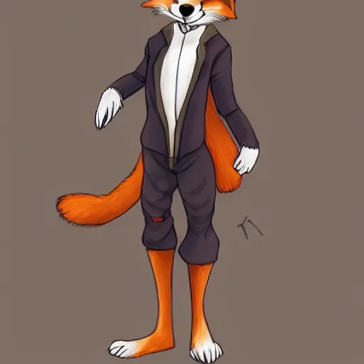 Image similar to an anthropomorphic fox, fursona!!! by don bluth, by kawacy, trending on artstation, full body