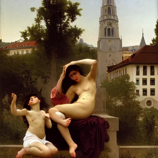 Image similar to a city of munich by william - adolphe bouguereau