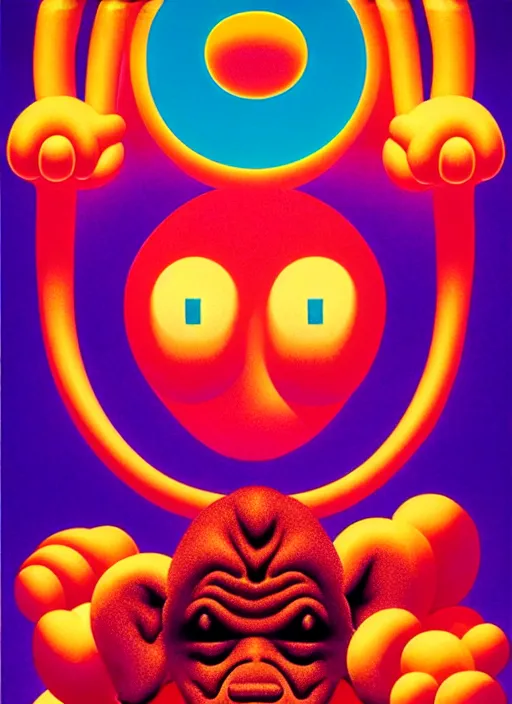 Image similar to devil by shusei nagaoka, kaws, david rudnick, airbrush on canvas, pastell colours, cell shaded, 8 k