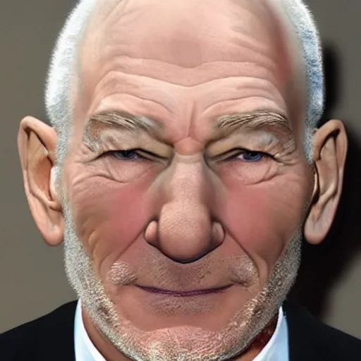 Image similar to patrick stewart mixed with ian mckellen