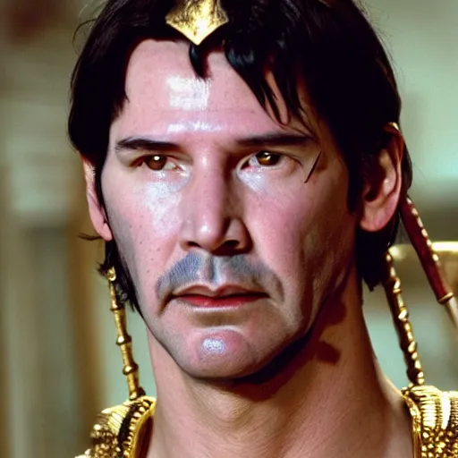 Image similar to cleopatra with the face of keanu reeves