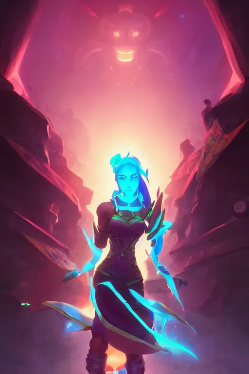 Prompt: jinx league of legends wild rift hero champions arcane magic digital painting bioluminance alena aenami artworks in 4 k design by lois van baarle by sung choi by john kirby artgerm style pascal blanche and magali villeneuve mage fighter assassin