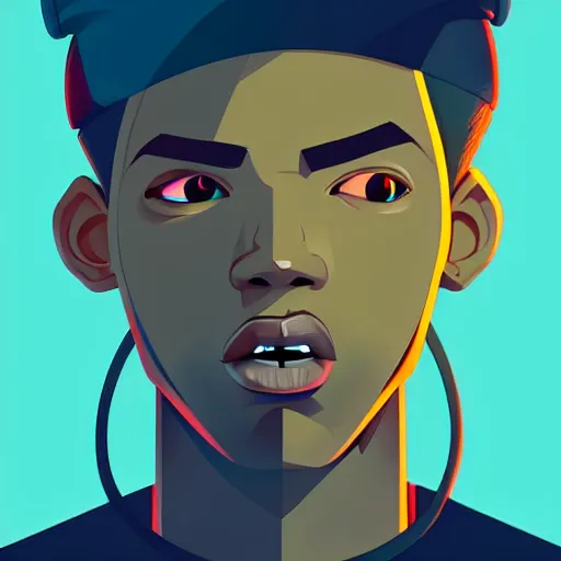 Image similar to 2 d character design, male rapper, vector art, digital art, portrait, 4 k, 8 k, sharp focus, smooth, illustration, concept art, music artist