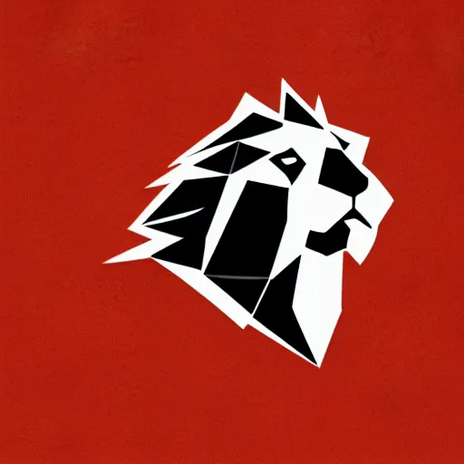 Prompt: low poly lion logo