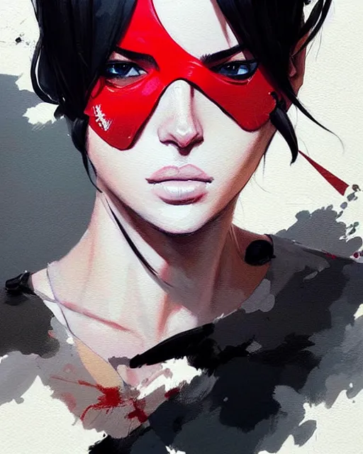 Image similar to a ultradetailed beautiful painting of a stylish woman with an eyepatch, by conrad roset, greg rutkowski and makoto shinkai trending on artstation