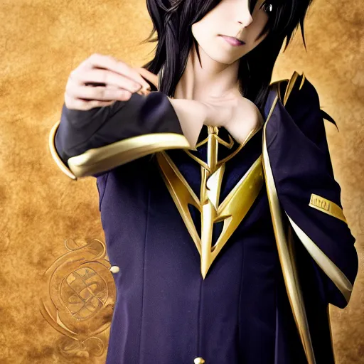 Prompt: Lelouch Lamperouge, Studio Photography, Portrait, Cosplay