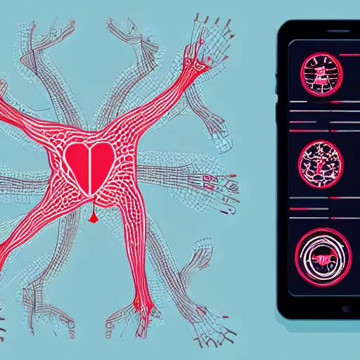 Image similar to Biomatric displayed using vector wireframe of human body showing dials, graphs , markers, heart rate