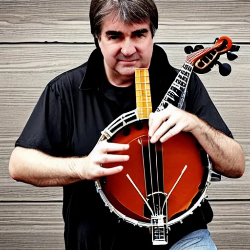 Prompt: portrait on banjo player bela fleck