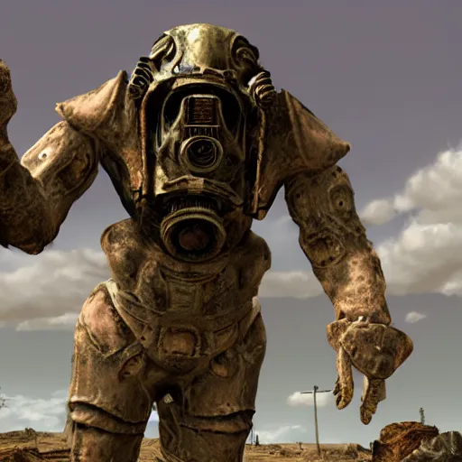 Image similar to an unsightly abomination from fallout new Vegas