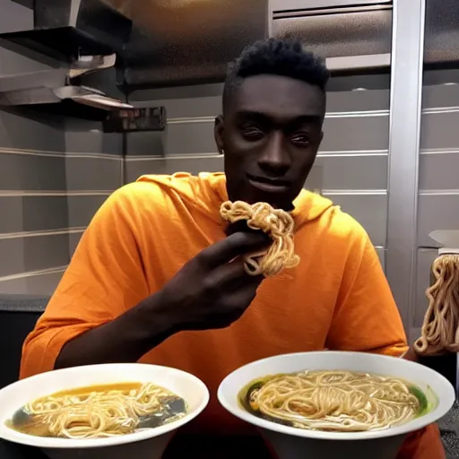 Image similar to MKBHD eating ramen