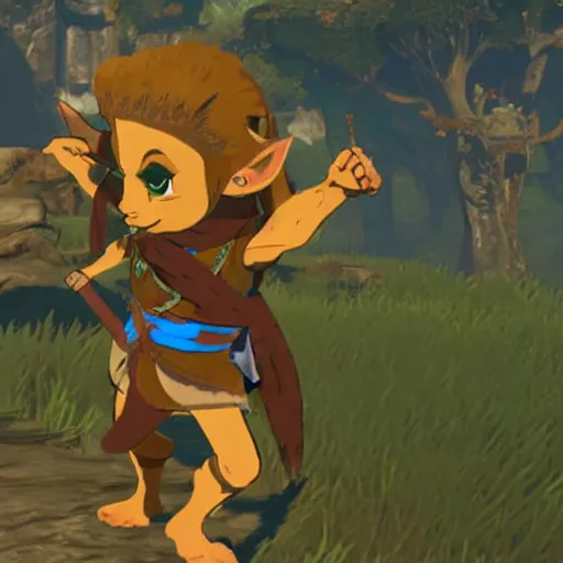 Image similar to sharek as a troll in breath of the wild