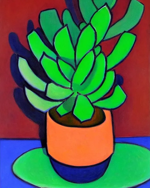 Image similar to succulent plant, painting, matisse