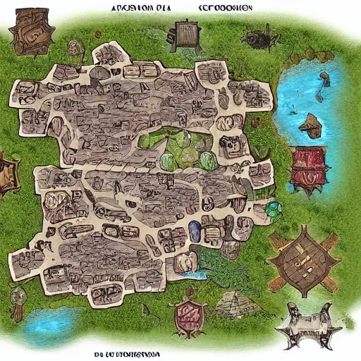 Image similar to dnd village map layout