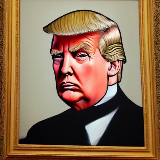 Prompt: bald donald trump portrait