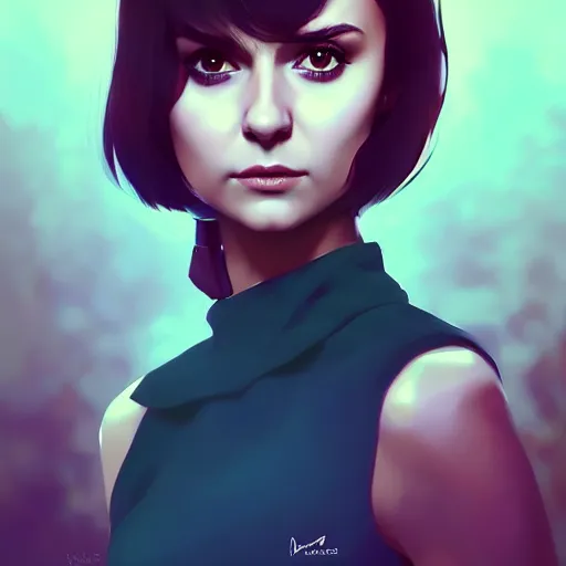 Image similar to a portrait of a beautiful nina dobrev, art by ilya kuvshinov and wlop and artgerm and josan gonzalez, magda torres gurza, digital art, highly detailed, intricate, sharp focus, trending on artstation hq, deviantart, pinterest, unreal engine 5, 4 k uhd image