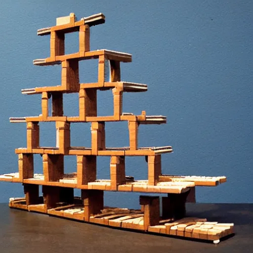 Image similar to ship of theseus made of blocks